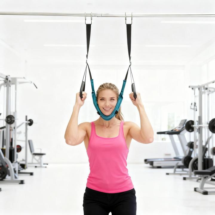 Cervical Neck Traction Hanging Device Soft Neck Stretching Belt Pain Relief Medical Neck Orthosis Traction Frame Adjustable