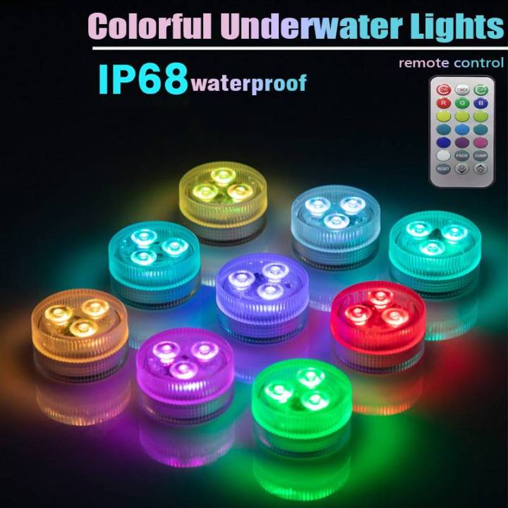 3 LED Underwater Light 16 Colors RGB IP68 Waterproof Swimming Pool ...