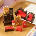 1/12 Dollhouse Simulation Mini Furniture Model Dollhouse Living Room Scene Decoration Dolls House Ornament Pretend Play Toys.