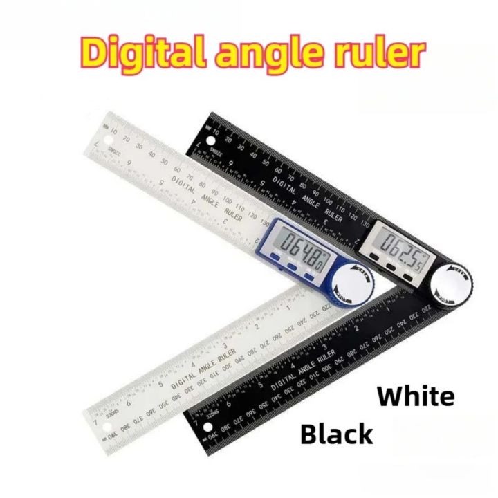 Angle Reader Ruler 2 in 1 Digital Display Angle Ruler Multifunction Angle Detector Plastic ...