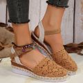 2026 Summer New Women's Hollow Wedge Thick-soled Shoes Buckle Designer Sandals Outdoor Daily Casual Mule Shoes for Women Sandal.