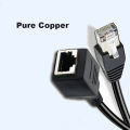 RJ45 Network Cable Splitter RJ45 Male to Female Plug Convert Wire LAN Ethernet Extension Cord 30cm 50cm 1m Network Line Adapter.