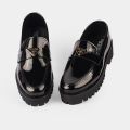 Black Shine Men's shoes Unique Design. 