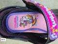 Student shoes black leather Velcro unicorn/pony unicorn/Pony by Gerry gang-no light. 
