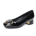 Women Cool Light Weight Wine Red Spring & Summer Slip on Square Heel Shoes Lady Classic Black Office Heels Beige Hotel Work A146.