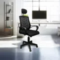 Executive office chair V-mash Black Revolving Chair with Headrest Chair.