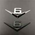 3D Metal Chrome Black V6 Sticker V8 Emblem Car Fender Badge Decal Trunk Logo Accessories. 