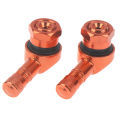 2PCS CNC Motorcycle 90 Degree Angle Wheel Tire Stem Tubeless Valve Aluminum. 