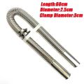 1Pc 60-300cm Car Air Diesel Parking Heater Stainless Steel Spiral Exhaust Pipe Gas Vent Hose Tailpipe Automobile Accessories. 