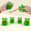 Fidget Decompression Pinch Toy Creative Frog Dinosaur Sticking Tongue Out Relieve Stress Children Fun Squeeze Interactive Toys.