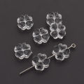 32Pcs, Clover, Transparent, Flowers, Cut, Scattered Beads, DIY Accessories, Jewelry Making Supplies, Pendant. 