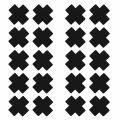 US STOCK 20pcs Black Women Cross Shape Self-Adhesive Disposable Satin Nipple Cover Breast Pasties Stickers for Strapless Clothes. 