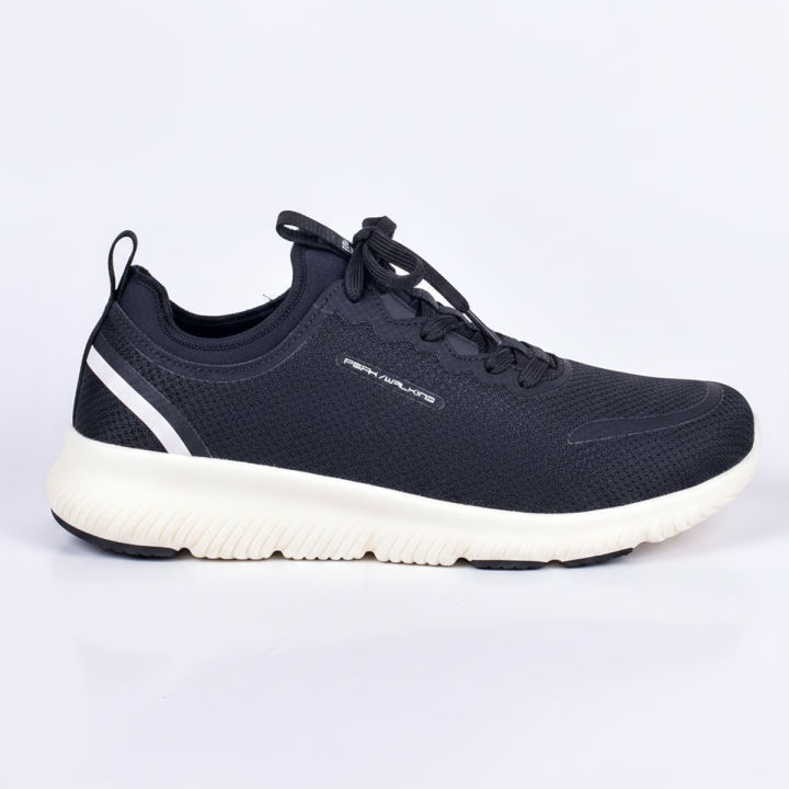 PEAK Casual Shoes for Men Black Lightweight Comfortable Lace Up Everyday Walking Sneakers