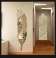 Silver Acrylic Wall Mirror Self Adhesive Wall Mirror Home Decor Livings Bed Room And Office. 