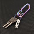 1Pc Outdoor Camping Supplies Stainless Steel Folding Mini Square Head Multi-function Pocket Keychain Pendant. 