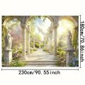 1 piece of "Romantic classic arch background fabric, creating a European garden oasis, party banner, multiple sizes.. 