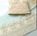 FASHION! ONE GAZ ( YARDS) / FANCY LACE EMBROIDERED PATCH FOR WOMEN CLOTHES / SIZE 7 INCH WIDTH. 