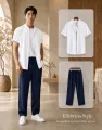 Summer Breeze Collection: Men's Stylish Breathable Half-Sleeve Shirt & Trouser – Lightweight Comfort for Hot Days!. 