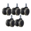 5Pcs Office Chair Wheels Replacement-Office Chair 2''Casters,Smooth & Safe Rolling for All Floors Including Hardwood and Carpet. 
