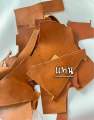 Tan Color - Small Pieces of Italian Tanned Leather, Can Be Hand-Sewn, Beautiful Polished Edges, Can Be Molded with Water, Quantity 1 Kilogram (Leather Scrap 1 Kg.). 