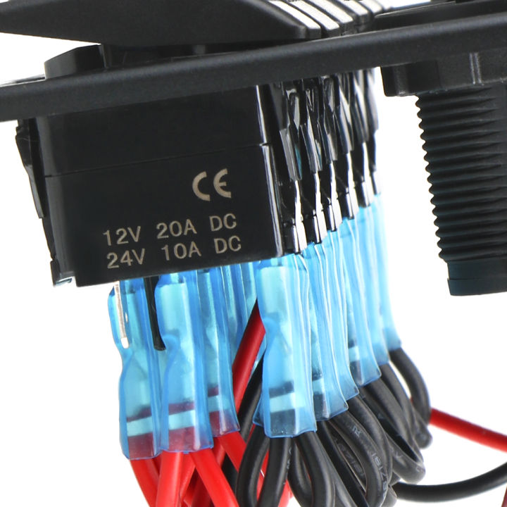 24V%2012V%206%20Buttons%20Switch%20Panel%20With%20Digital%20Voltmeter%20Tester%20USB%20Chargers%203.0%20Light%20Toggle%20Car%20Power%20Adapter%20Marine%20Boat%20Caravan%20-%20Image%204