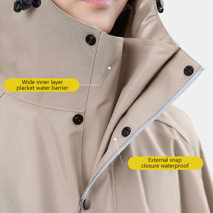 BLALION%20Thicken%20Oxford%20Waterproof%20Rain%20Gear%20Rain%20Poncho%20Unisex%20Fashion%20Rain%20Coat%20Long%20Raincoat%20Loose%20Oversized%20Hooded%20Rainwear%20-%20Image%203