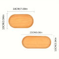 Japanese Beechwood Oval Tray Mini Plates 18cm Solid Wood Small Plates/Trays Children's Wooden Tableware Dinnerware. 