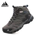 HIKEUP Brand Professional Outdoor Hiking Boot Genuine Leather Trekking Mountain Sneakers Camping Men Shoes Tactical Hunting Boot. 