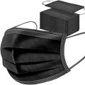 Surgical Black protective Face Mask 3 Ply 50 pieces (1 Box) - Black.