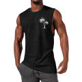 2025 Men'S Muscle Fitness Shirt Sports T-Shirt Gym Training Shirt Summer Casual Vest Tree Print Sleeveless Round Neck. 