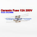 (5 pcs) ceramic fuse ceramic fuse 0.5A (500mA) / 5A/10A/12A/15A/20A 250V rat tail size 5x20mm.. 