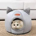 Cat Head Shape Cute And Comfortable Warm Cat House Safe Sleep Cave Non-Slip Semi-Closed Design Four Seasons Universal Cat Nest. 