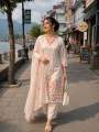 Designer Cotton Kurti with Floral Work. 
