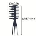 3 PCS 3 in 1 Slicked-back Combs Fish Tail Bone Shape Hair Extensions Detangling Styling Coloring Comb.
