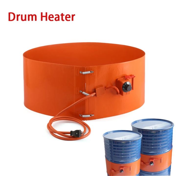 200L Silicone Band Drum Heater Blanket Oil Biodiesel Plastic Metal Barrel Gas Tank With Knob Temperature Controller Heater
