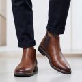 40~46 Men Chelsea Boots Brand Retro Comfortable Fashion Men Boots. 