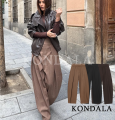 KONDALA Commute High Street Balloon Pants Women Trendy Casual Pleated Trousers 2026 Spring Summer Office Lady Vintage Long Pants. 