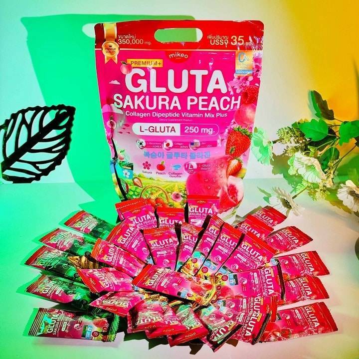 Gluta Sakura Peach Collagen Dipeptide Vitamin Mix Plus