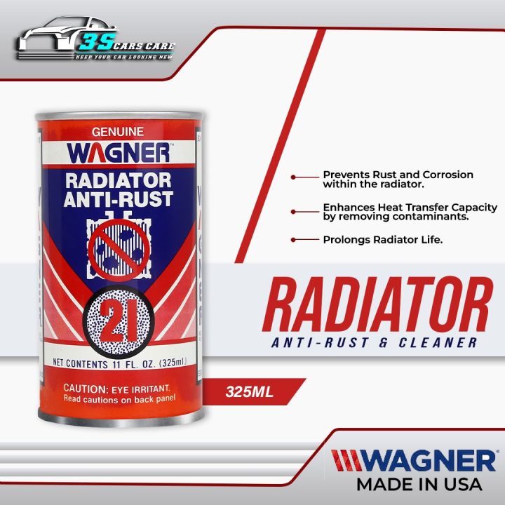 WAGNER Radiator Anti-Rust & Cleaner 325ml | Cooling System Flush | Radiator Cleaner & Flush | Made in USA