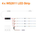 1-4PCS 10M/5M Set Smart WS2811 LED Strip Light Horse Running Water Flow LED Pixel Chasing Addressable Control With Remote Switch. 