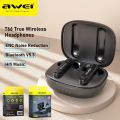 Awei T66 Bluetooth 5.3 Earphones TWS Wireless Earbuds Stereo Headphones.