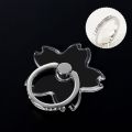 Transparent Sakura Finger Ring Stand Sticker Folding 360 Degree Rotation Cute Clear Ring Holder for iPhone Samsung Xiaomi Huawei. 