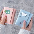 Cute Bow Wallet Women Sweet Color Style Floral Purse Card Holder for Girl Portable Travel Cash Coin Photo Card Bag..