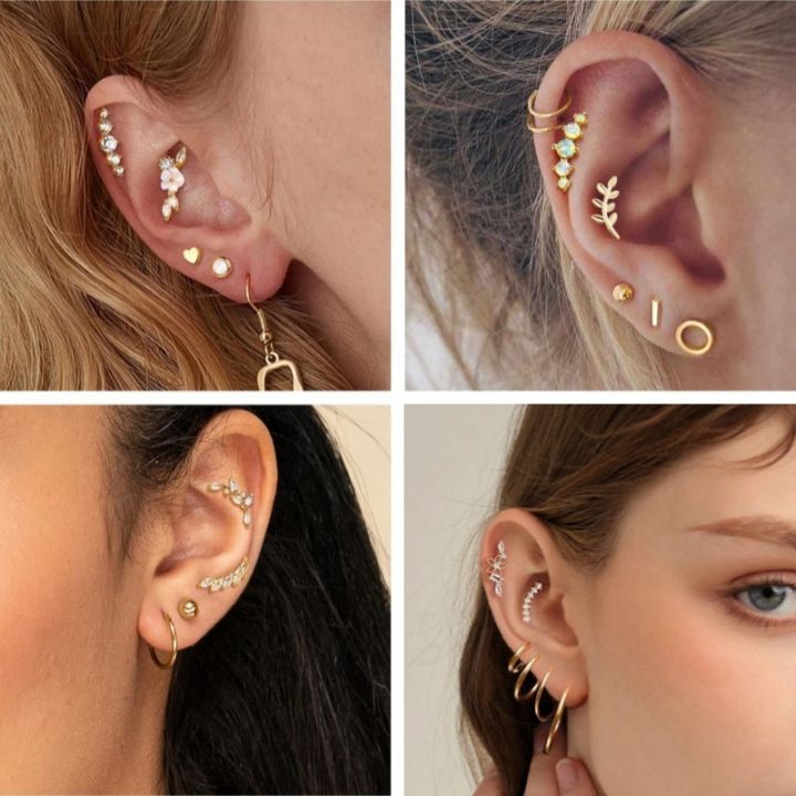 1Pc%2016G%20Stainless%20Steel%20Screw%20Back%20Stud%20Earrings%20for%20Women%20Men,%20Fashion%20Cubic%20Zerconia%20Cartilage%20Conch%20Helix%20Ear%20Piercing%20Jewels%20-%20Image%204