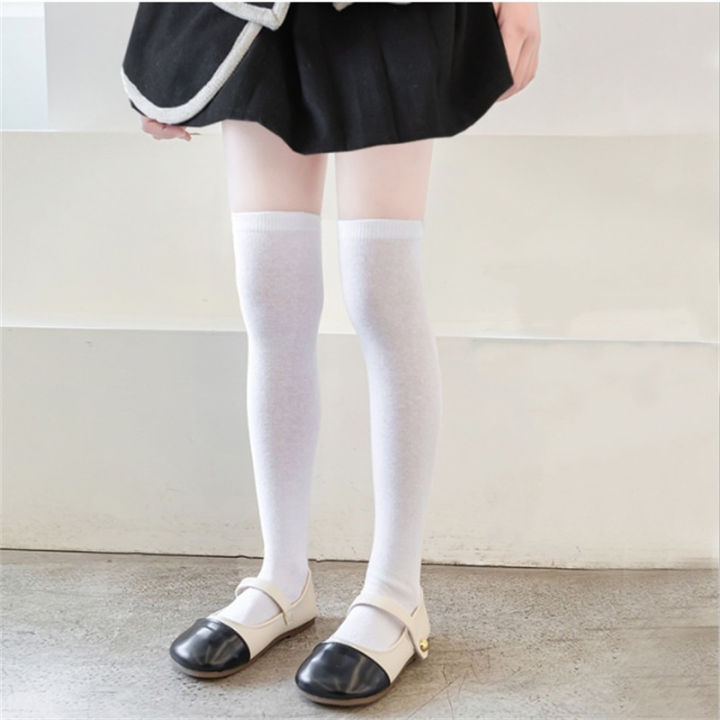 Girls%20White%20Overknee%20Long%20Socks%20Spring%20And%20Summer%20Simple%20Children's%20Socks%20Boys'%20Black%20Football%20Socks%201-12Years%20Student%20Stockings%20-%20Image%207