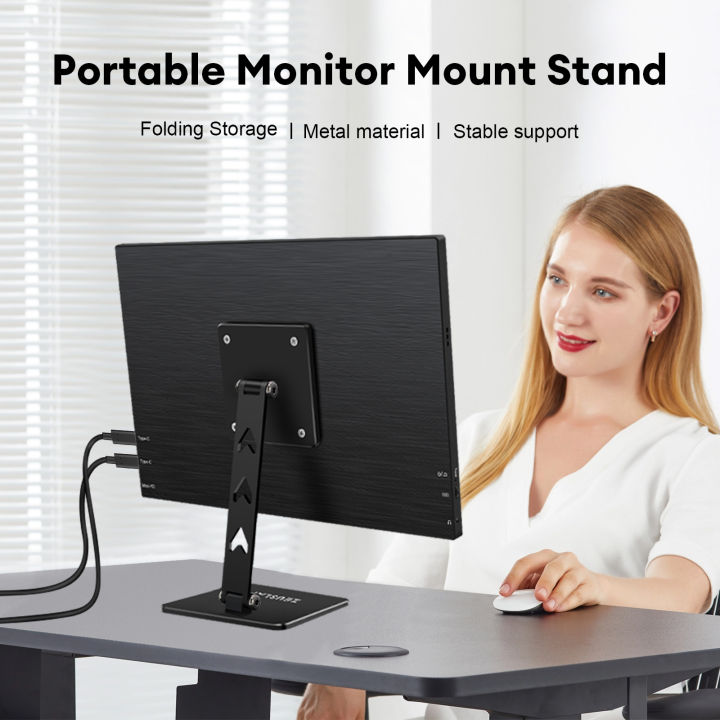ZEUSLAP%20Rotating%20Portable%20Monitor%20Desk%20Metal%20Stand%20Holder%20For%20VESA%20Mount%20Monitor%20-%20Image%202