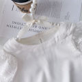 Bear Leader White Girls Short Sleeve T-Shirt Summer Kids Lace Sleeve Blouse Children's Clothing School Clothes Tops Kids Clothes.