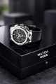 Stylish Men's Watch With Fragrant Belt Black Color Watch. 