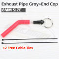 Silicone Exhaust Pipe for RC Gas Nitro Model Oil Heat Resistant Tube for Plane Heli Car end cap.