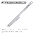 Tiartisan Outdoor Camping Pure Titanium Fruit Knife Forks Dessert Fork Reusable Lightweight Portable Multi-purpose Salsd Fork.